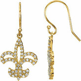 1/2CT spolu Diamond Fleur-de-lis Earrings