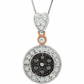 1/4CT spolu Black & White Diamond45cm (18inch)náhrdelník