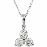 3 Stone Diamond Necklace