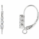 3-Stone Lever Back Earring with Ring