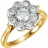 9 Stone Cluster Ring Mounting