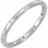 Accented Comfort Fit Wedding Band