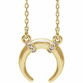 Accented Crescent Necklace or Center