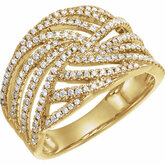 Accented Criss Cross Ring