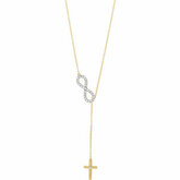 Accented Cross "Y" Necklace