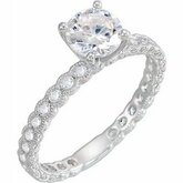 Accented Engagment Ring or Band