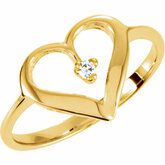 Accented Heart Ring Mounting