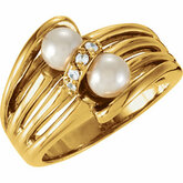 Accented Ring Mounting for Pearls