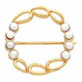 Circle Brooch Mounting for Pearls