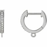 Diamond Click-In Earrings with Ring
