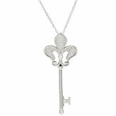Diamond Fleur-de-lis Key Pendant alebonáhrdelník