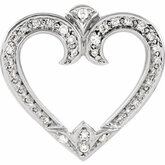 Diamond Heart Pendant Slide alebo neosadený