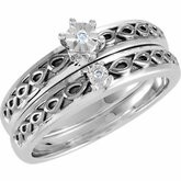 Diamond Illusion Engagement Ring alebo párová Obrúčka