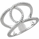 Diamond Interlocking Loop Ring