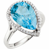 Diamond Semi-Mount Halo-Styled Ring