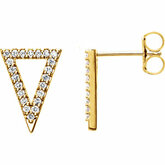 Diamond Triangle Design Earrings alebo neosadený