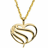 Gold Fashion Heart Pendant