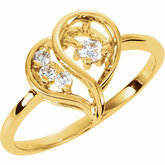 Heart-Shaped Ring na Diamanty