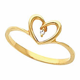 Heart Shaped Teen Ring na Diamanty