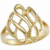 Infinity-Inspired Metal Fashion Ring