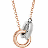Interlocking Ring Necklace or Center