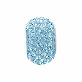 KeraÂ® Aquamarine-Colored Crystal Pave' Bead