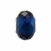 KeraÂ® Faceted Sapphire-Colored Glass Bead