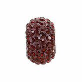 KeraÂ®  Garnet-Colored Crystal Pave' Bead