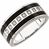 Men's Onyx & Diamond Ring