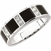 Men's Onyx & Diamond Ring