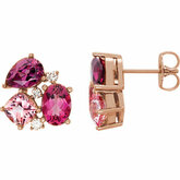 Multi-Gemstone & Diamond Cluster Earrings alebo neosadený