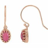 Oval Crown Design Gemstone Earrings alebo neosadený