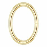 Oval Jump Ring with Round Wire