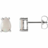 Pear 4-Prong Cabochon Earrings