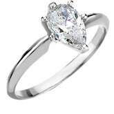 Pear 6-krapní V-End Solitaire Ring Mounting