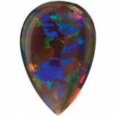 Pear Genuine Black Opal (Notable Gems®)