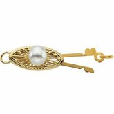 Pearl Accented Single Strand Pearl Clasp
