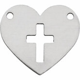 Pierced Cross Heart Necklace Center
