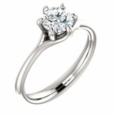 Round Solitaire Engagement Ring alebo Band Mounting