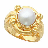 Scroll Design Ring Mounting for Mabe Pearl