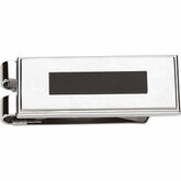 Stainless Steel Money Clip with Black Enamel