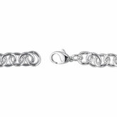 Sterling Silver Cable Bracelet 10mm