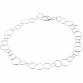 Sterling Silver Twisted link Chain 1mm