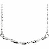 Twisted Ribbon Bar Necklace or Center