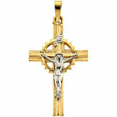 Two tone Crucifix Pendant