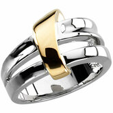 Dva odtiene Gold Fashion Ring