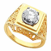 Vintage-style Solitaire Ring Mounting