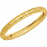 Yellow Sapphire Eternity Pave Band