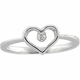 .02 CTW Diamond Heart Ring