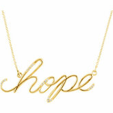 "Hope" Diamantový Náhrdelník alebo Center Mounting